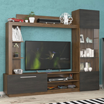 Σύνθετο Σαλονιού June Pakoworld Καρυδί-Wenge 204x35x177εκ