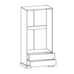 Ντουλάπα Jaden Pakoworld Δίφυλλη Golden oak-Λευκό Antique 101x62x197,5εκ