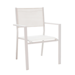 Τραπεζαρία Κήπου Nares-Moly σετ 7τεμ Pakoworld Αλουμίνιο-Textilene σε Λευκή Απόχρωση