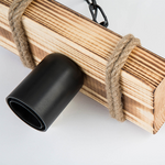 Φωτιστικό Οροφής Μονόφωτο pwl-1027 Pakoworld ε27 Φυσικό-Μαύρο 20x10x43εκ