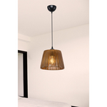 Φωτιστικό Οροφής Μονόφωτο pwl-1116 Pakoworld ε27 Καφέ Φ22x60εκ