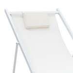 Σεζλόνγκ Επαγγελματική Corte Pakoworld Αλουμίνιο Λευκό-Textilene Μπεζ