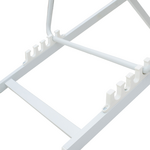 Σεζλόνγκ Επαγγελματική Corte Pakoworld Αλουμίνιο Λευκό-Textilene Μπεζ