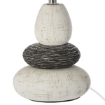 Επιτραπέζιο Φωτιστικό Rockgem Pakoworld ε27 Ivory-Ανθρακί Φ18x33εκ