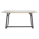 Τραπέζι Revello Pakoworld Sintered Stone Λευκό Μαρμάρου-Μαύρο 150x90x75εκ