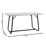 Τραπέζι Revello Pakoworld Sintered Stone Μαύρο Μαρμάρου-Μαύρο 150x90x75εκ