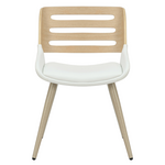 Καρέκλα Brody Pakoworld pu Λευκό- Πόδι Φυσικό