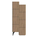 Ντουλάπι-Στήλη Romane Pakoworld Φυσικό 62.2x37.4x155.4εκ