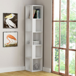 Βιβλιoθήκη Στήλη Raphael Pakoworld Λευκό 31.5x31.5x159εκ