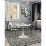 Τραπέζι Balou Pakoworld mdf Λευκό Φ100x75εκ