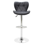 Σκαμπό Μπαρ Coozy Pakoworld pu σε Μαύρο Χρώμα Σκελετός Χρωμίου