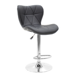 Σκαμπό Μπαρ Coozy Pakoworld pu σε Μαύρο Χρώμα Σκελετός Χρωμίου