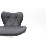 Σκαμπό Μπαρ Coozy Pakoworld pu σε Μαύρο Χρώμα Σκελετός Χρωμίου