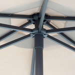 Ομπρέλα Επαγγελματική Nagida Pakoworld Μονοκόμματος Ιστός Αλουμίνιο φ3m Γκρι Μπεζ-Ανθρακί