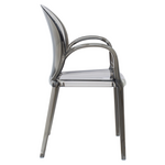 Πολυθρόνα Flair Pakoworld pc Γκρι Διαφανές