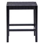 Σκαμπό Ridley Pakoworld Ξύλο-pu Μαύρο 51x34x61.5εκ