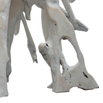 Κονσόλα Lyle Pakoworld Χειροποίητη Μασίφ Ξύλο Λευκό 100x38x80εκ