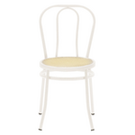 Καρέκλα Βιέννης Pakoworld pe Rattan Μπεζ-Μέταλλο Εκρού