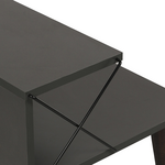 Βοηθητικό Τραπέζι-Κομοδίνο Gather Pakoworld Ανθρακί-Καρυδί 50x40x55εκ