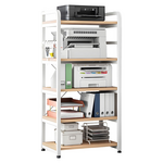 Ραφιέρα Επιδαπέδια Lito Pakoworld Μέταλλο Λευκό-Φυσικό 60x40x140εκ