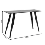 Κονσόλα Lifo Pakoworld mdf Ανθρακί Cement-Μαύρο 120x40x75εκ