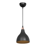 Φωτιστικό Οροφής Μονόφωτο Lofty Pakoworld ε27 Μαύρο Φ18x56εκ