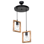 Φωτιστικό Οροφής Δίφωτο Isolate Pakoworld ε27 Καρυδί Φ43x83εκ