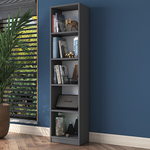 Βιβλιοθήκη Goldie Pakoworld Ανθρακί-Λευκό 40x25x161.80εκ