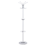 Καλόγερος Ρούχων Nicolo Pakoworld Μέταλλο Λευκό Φ37x175εκ