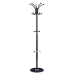 Καλόγερος Ρούχων Nicolo Pakoworld Μέταλλο Μαύρο Φ37x175εκ