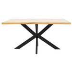 Tραπέζι Gilman Pakoworld mdf Sonoma-Μαύρο 150x90x75εκ