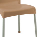 Καρέκλα Crafted Pakoworld pp Cappucino-Αλουμίνιο Γκρι