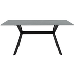 Τραπέζι Olivet Pakoworld Sintered Stone Μαύρο Μαρμάρου-Μαύρο 180x90x75εκ