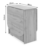 Τραπέζι Nadine Pakoworld Πολυμορφικό-Επεκτεινόμενο Χρώμα Sonoma 160x80x76.5εκ