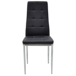 Καρέκλα Cube Pakoworld pu Μαύρο-Πόδι Χρωμίου