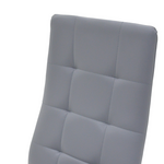 Καρέκλα Cube Pakoworld pu Γκρι-Πόδι Χρωμίου