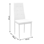 Καρέκλα Cube Pakoworld pu Γκρι-Πόδι Χρωμίου