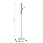 Καλόγερος Ρούχων Marianna Pakoworld Μέταλλο Λευκό-Φυσικό Φ37x169εκ