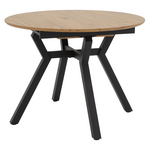 Tραπέζι Frances Pakoworld Επεκτεινόμενο mdf Sonoma-Μαύρο 100-140x100x75εκ