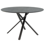 Tραπέζι Cerco Pakoworld mdf Μαύρο Φ120x75εκ