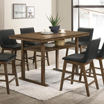 Τραπέζι Μπαρ Tenor Pakoworld Φυσικό Ξύλο Rubberwood-μdf Καρυδί 150x90x91.5εκ