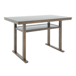 Τραπέζι Μπαρ Tenor Pakoworld Φυσικό Ξύλο Rubberwood-μdf Καρυδί 150x90x91.5εκ