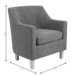 Πολυθρόνα Joyful Pakoworld Ύφασμα Ανθρακί-Φυσικό 71x71x78εκ