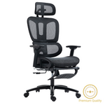 Καρέκλα Γραφείου Διευθυντή με Υποπόδιο Verdant Pakoworld Premium Quality Mesh Χρώμα Μαύρο