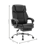 Καρέκλα Γραφείου Διευθυντή Thrive Pakoworld Premium Quality Μηχανισμός Massage-Θερμαινόμενη Πλάτη pu Μαύρο