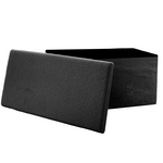 Σκαμπό-Μπαούλο Forward Pakoworld Ύφασμα Μπουκλέ Ανθρακί 76x38x38εκ