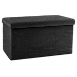 Σκαμπό-Μπαούλο Forward Pakoworld Ύφασμα Μπουκλέ Ανθρακί 76x38x38εκ