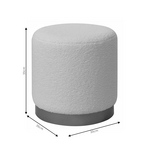 Σκαμπό Dash Pakoworld Μπουκλέ Κρεμ-Χρυσό Φ35x35εκ