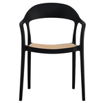 Πολυθρόνα Ember Pakoworld με uv Protection pp Μπεζ-Μαύρο 52.5x56.5x81εκ.