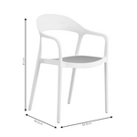 Πολυθρόνα Ember Pakoworld με uv Protection pp Μπεζ-Μαύρο 52.5x56.5x81εκ.